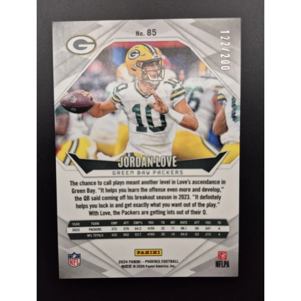 2024 Panini Phoenix Jordan Love #85 Silver Pulsar /200 Green Bay Packers
